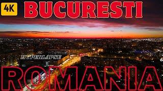 4K AERIAL FOOTAGE Bucharest Romania Hyperlapse 2024