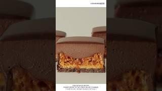 첫 입에 놀라는 식감 허니콤 초콜릿 무스 케이크 Crunchy Honeycomb Chocolate Mousse Cake #Shorts #Baking