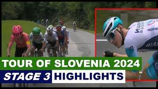 Mohoric in BIG Trouble - Tour of Slovenia 2024 Stage 3 Highlights