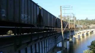 A Westbound Union Pacific Grain Unit at the Feather River Bridge