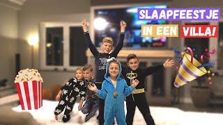 SLAAPFEESTJE HOUDEN IN EEN MEGA GROTE VILLA! | LAKAP JUNIOR