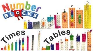 Numberblocks Math link Cubes 1-30 | One Two and Three Times Table | Kids Multiplication Maths Videos