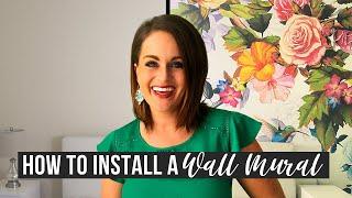 HOW TO Hang Wallpaper Mural for HUGE Wall Transformation!