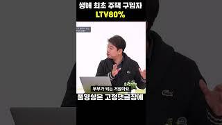 생애최초 주택구입자금대출 LTV80, 최대6억까지 #shorts