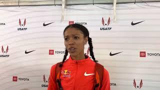 Vashti Cunningham after winning 2022 US high jump title