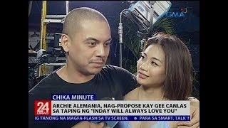 Archie Alemania, nag-propose kay Gee Canlas sa taping ng "Inday will Always Love You"