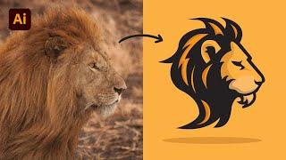 Adobe Illustrator Tutorial: Draw Lion Face Mascot Logo | Vector Mascot Logo Design | Hiru Designs