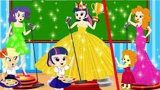 Equestria Girls Kids School cheatting Makeup Contest In Class Animation Collection