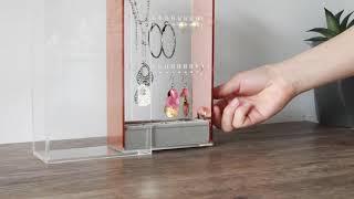 [目喜生活 Moosy Life] 壓克力 質感玫瑰金 防塵飾品收納盒 | Jewelry Display Stand Case