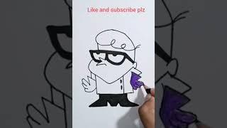 How to draw Dexter | Dexter's Laboratory Easy Drawing #shorts #ytshorts #drawing #easydrawing #art