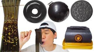 Mukbang Black Food 검정색 음식 BLACK JELLY CHOCOLATE 초콜릿 젤리 먹방 JJAEMI째미(Eating Show)