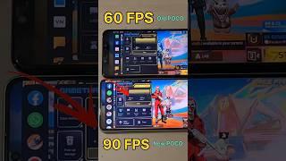 60FPS  vs 90FPS  Old POCO vs New POCO vs POCO X6 PRO - FREEFIRE TEST #freefire #shorts #shorts