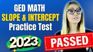 GED MATH SLOPE and INTERCEPT - PASS the GED