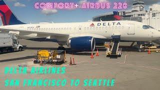 Delta Airline Comfort Plus, San Francisco to Seattle, SFO-SEA