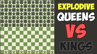 Battle Timelapse Of Explodive Queens And Kings┃Fairy Chess