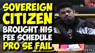 Sovereign Citizen Gets Frustrated When Court Won't Accept His FEE SCHEDULE!!! Pro Se FAIL!!!