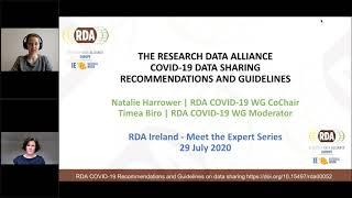RDA Ireland Meet The Experts  The RDA COVID 19 Working Group   Recommendations & Guidelines