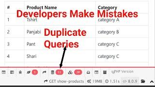 Laravel Eloquent Performance Issue | Mistakes Developers Make by Duplicate Queries