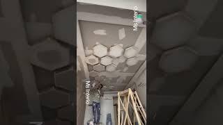 Hexagon False Ceiling. #falseceilingdesign #gypsumceiling #msinterio #falseceiling #interiorkolkata