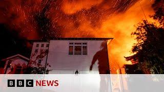 High winds, lack of rain and climate change stoking California fires, say experts | BBC News