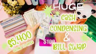  Cash Condensing & Bill Swap & Cash Consolidation  $5400+ To Bank | Cash Envelope System #savings