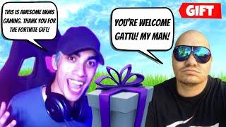 The Time I GIFTED GATTU the YouTuber IN FORTNITE!  USE CODE: xDragonx & Become a member.