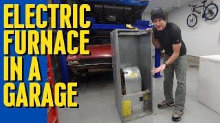 Electric Home Furnace in a Garage