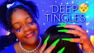 ASMR TINGLY & DEEP SCALP MASSAGE + REALISTIC HAIR PLAY ‍️(CRISPY SOUNDS )