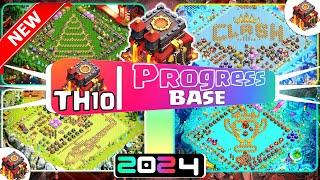 Build! TH10 PROGRESS BASE! TH10 Troll + Funny Base Link 2024