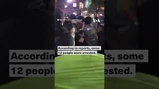 Scuffles as officers move against pro-Palestinian protesters at Ohio University  | VOA News #shorts