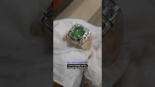 Cincin Emas Emerald Beryl - Zamrud Columbia est 2crt