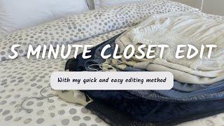 Is editing your closet exhausting?? Try my quick and easy ‘one a week’ editing method with me!