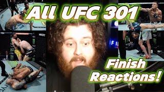 MMA GURU Reacts To EVERY FINISH On The UFC 301 Fight Card!