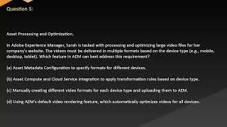Adobe Exams AD0 E100   Adobe Experience Manager Assets Developer Free Practice Questions & Answers