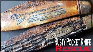 Two Rusty Vintage Pocket Knives Rescue