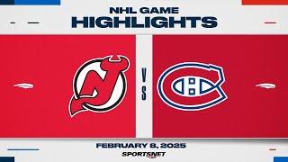 NHL Highlights | Devils vs. Canadiens - February 8, 2025