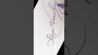 Jeya varshini name..comments your name#drona calligraphy #shorts#signature#style#request#