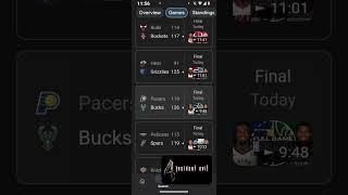 NBA Basketball Scores #nationalbasketballassociation
