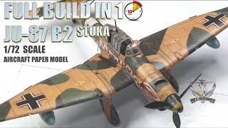 PAPER MODEL - FULL BUILD IN 10 MINUTES -JU87B-2