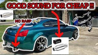 HOW TO MAKE YOUR G37 VQ SOUND GOOD FOR CHEAP (NO RASP)