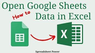 How to Open Google Sheets Data in Excel