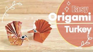  Cute Turkey Easy Origami | Thanksgiving Decorations | Gift Cards | Fun Party Favors