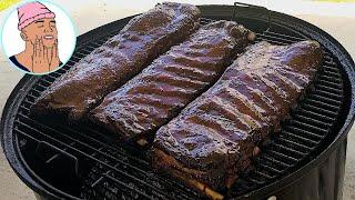 Smoked Pork Spare Ribs on the WSM 22.5