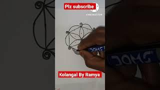 5×3 daily use dot kolam/simple kolam/Easy kolam/Beautiful rangoli/latest rangoli/muggulu #shorts