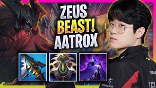 ZEUS IS A BEAST WITH AATROX! - T1 Zeus Plays Aatrox TOP vs Teemo! | Season 2024