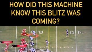 How did this machine figure out the blitz was coming before the players did?