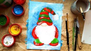 Christmas GNOME | How to draw | Drawing for beginners | MK for children |