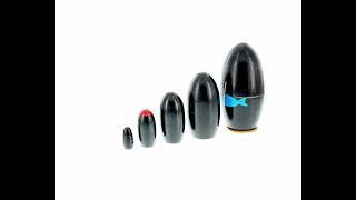 Set of 5 Penguins Wooden Nesting Dolls 5 Inches (NC-CA387)