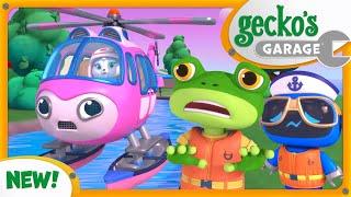 Helicopter River Ride | Gecko's Garage | Brand New Episode | Trucks For Children | Cartoons for Kids