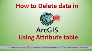 Delete data using attribute table in ArcGIS